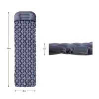 Šedá turistická nafukovací karimatka NILS CAMP NC4006 - délka 190 cm, šířka 58 cm, výška 5 cm