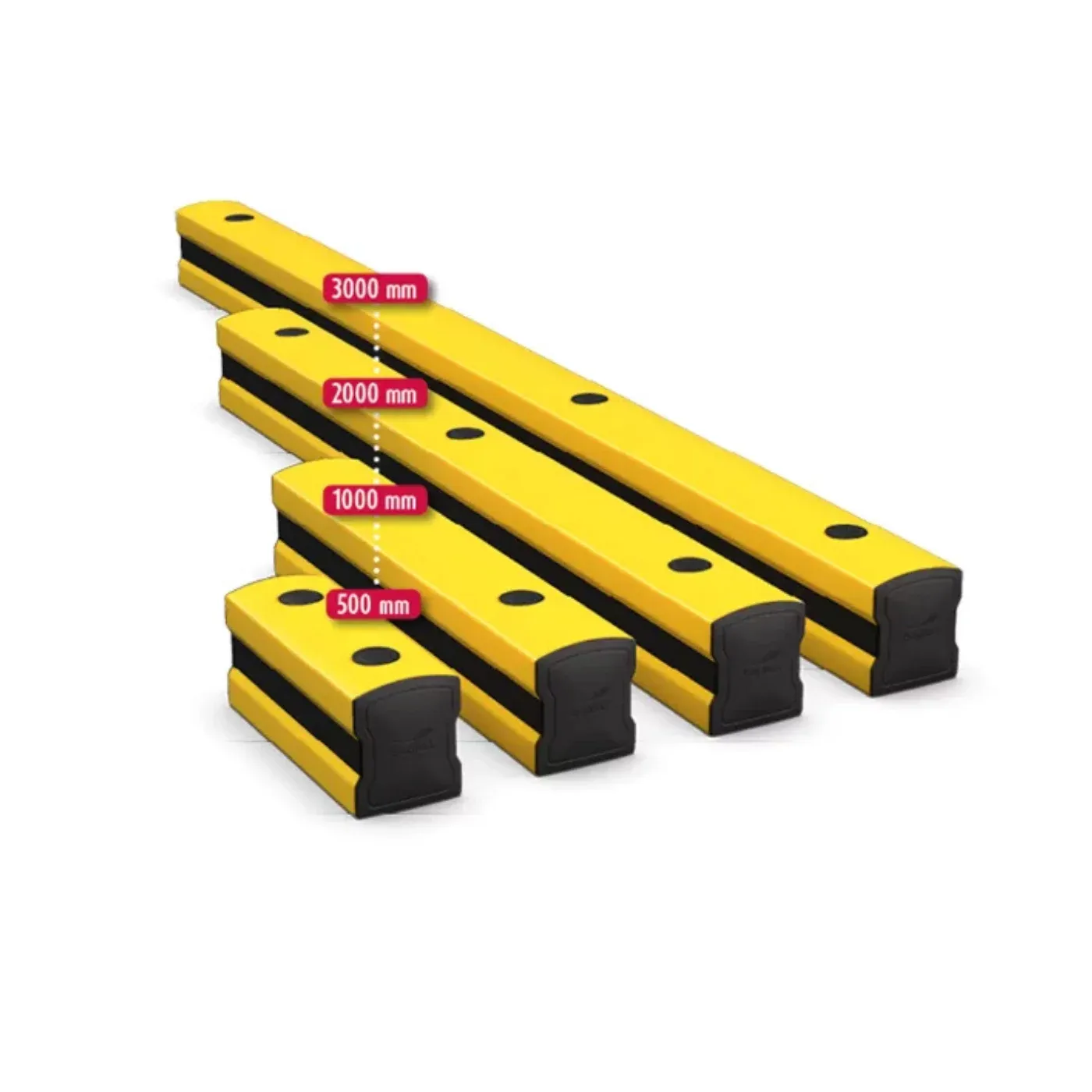 Žlutá plastová ochrana zdí, stěn FLIP 180 - délka 200 cm, šířka 15 cm, výška 18 cm