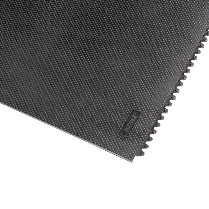 Černá gumová extra odolná rohož Slabmat Carré - délka 91 cm, šířka 91 cm, výška 1,3 cm F