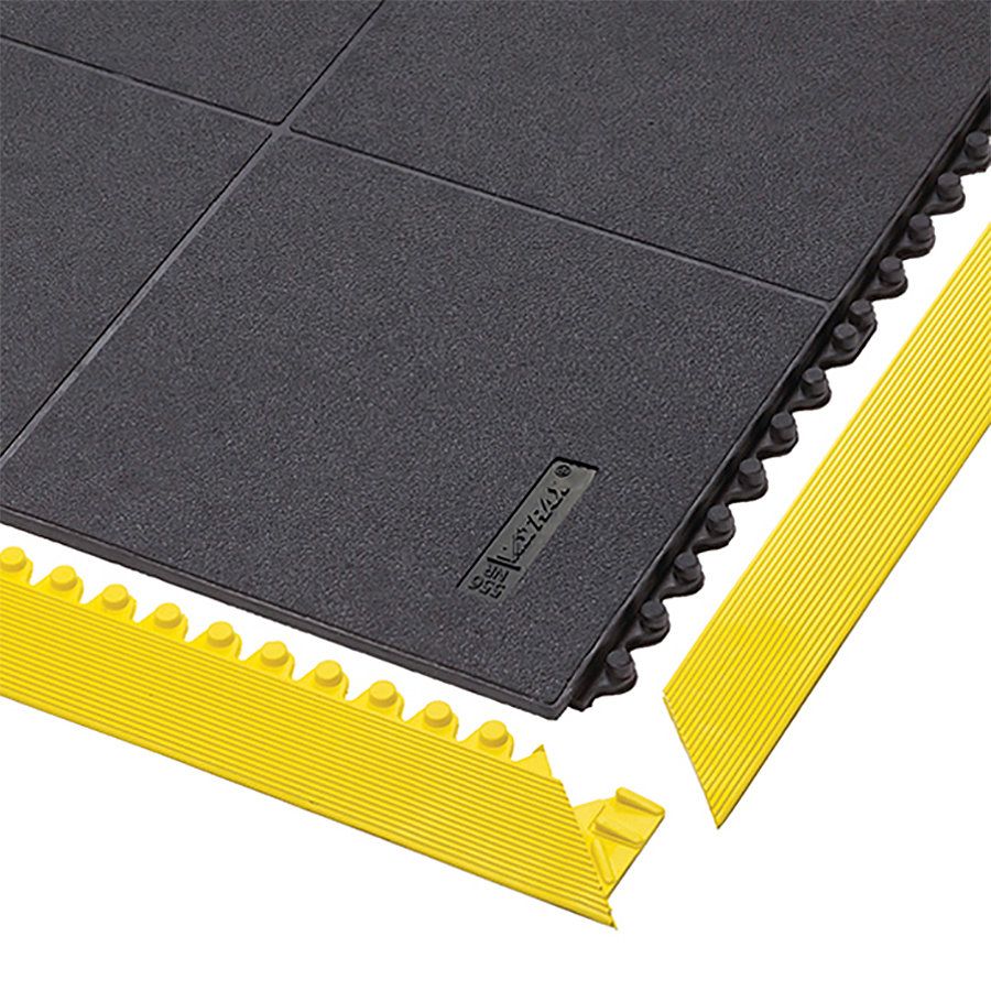 Černá gumová rohož Cushion Ease Solid - délka 91 cm, šířka 91 cm, výška 1,9 cm F
