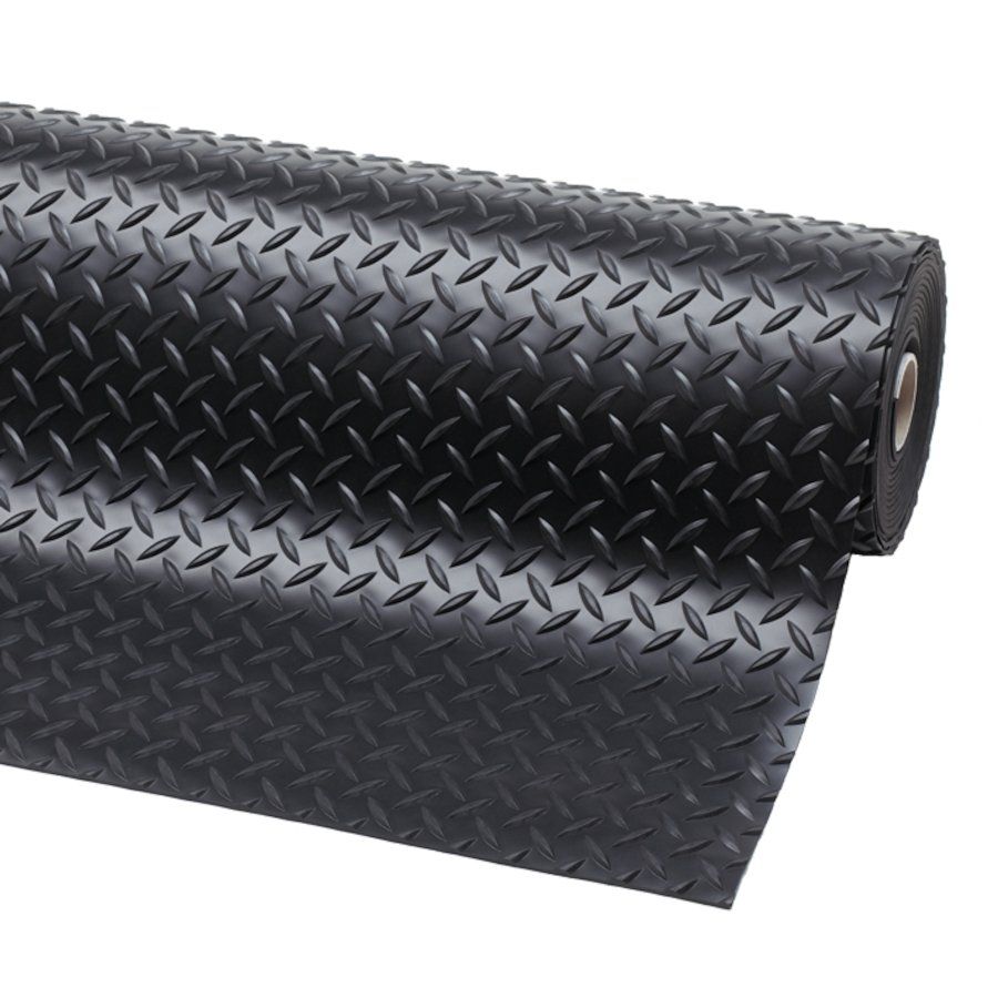 Černá protiskluzová rohož (role) Diamond Plate Runner - délka 22,8 m, šířka 91 cm, výška 0,47 cm F