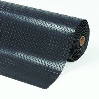 Černá protiúnavová průmyslová laminovaná rohož Cushion Trax - 2280 x 60 x 1,4 cm