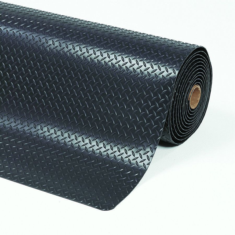 Černá protiúnavová laminovaná rohož (role) Cushion Trax - délka 22,8 m, šířka 122 cm, výška 1,4 cm F