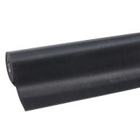 Černá protiskluzová průmyslová rohož Rib ‘n’ Roll - délka 10 m, šířka 100 cm a výška 0,6 cm