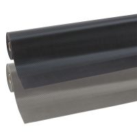 Černá protiskluzová průmyslová rohož Rib ‘n’ Roll - délka 10 m, šířka 120 cm a výška 0,3 cm