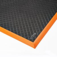 Černo-oranžová extra odolná olejivzdorná rohož Safety Stance Solid - 66 x 102 x 2 cm