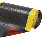 Černo-žlutá protiúnavová průmyslová laminovaná rohož Cushion Trax - 300 x 91 x 1,4 cm