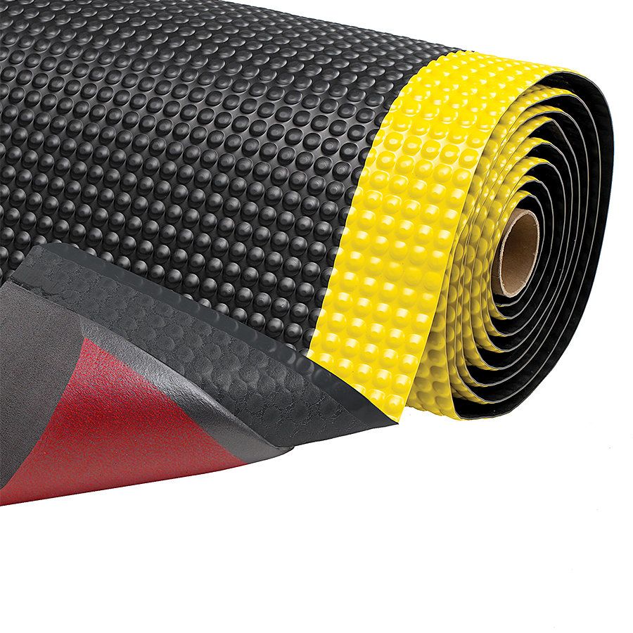 Černo-žlutá protiúnavová laminovaná rohož (role) Sky Trax - délka 600 cm, šířka 91 cm, výška 1,9 cm F