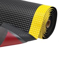 Černo-žlutá protiúnavová průmyslová laminovaná rohož Sky Trax - 2190 x 60 x 1,9 cm