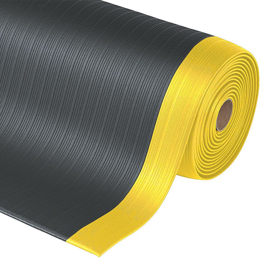 Černo-žlutá protiúnavová rohož (role) Airug Plus - délka 18,3 m, šířka 91 cm, výška 0,94 cm F
