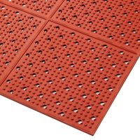 Červená gumová protiskluzová oboustranná rohož Multi Mat II Red - délka 91 cm, šířka 122 cm, výška 0,95 cm F