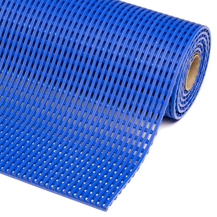 Modrá bazénová protiskluzová rohož (role) Akwadek - délka 10 m, šířka 122 cm, výška 1,2 cm F