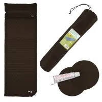 Černá samonafukovací karimatka NILS CAMP - délka 190 cm, šířka 63 cm, výška 3,8 cm Černá samonafukovací karimatka NILS CAMP - délka 190 cm, šířka 63 cm, výška 3,8 cm