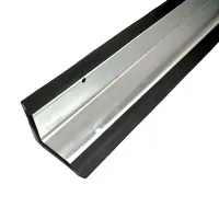 Černo-žlutá gumová ochrana rohů zdí, stěn s ocelovou výstuhou FLOMA WP80 - délka 100 cm, šířka 10 x 10 cm, tloušťka 1 cm