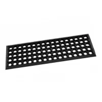 Gumová schodová rohož FLOMA HoneyStep - délka 25 cm, šířka 75 cm, výška 1,6 cm
