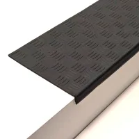 Gumový nášlap na schody FLOMA Criss Cross - délka 25 cm, šířka 75 cm, výška 0,5 cm