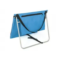 Modré skládací plážové lehátko s ocelovou konstrukcí - délka 150 cm, šířka 54 cm