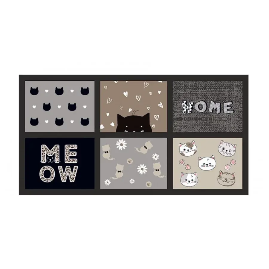 Pratelná vstupní rohož FLOMA Home - délka 40 cm, šířka 80 cm, výška 0,8 cm