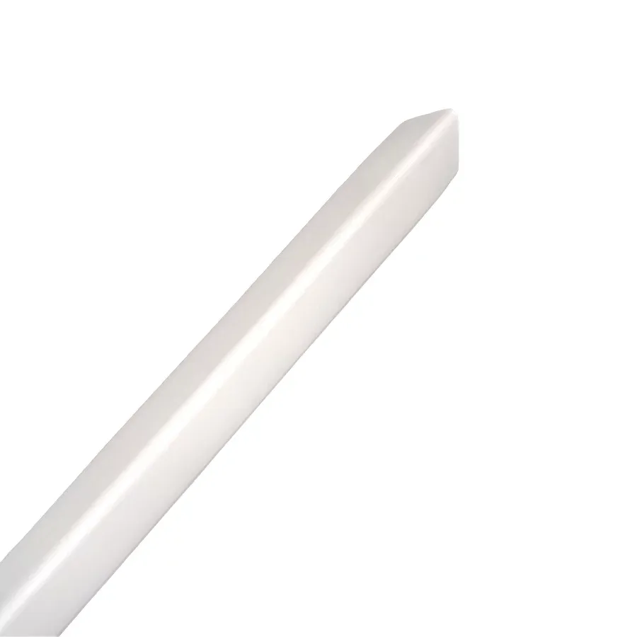 Bílá ocelová ochrana rohů zdí, stěn bez otvorů pro šrouby, k nalepení CP10 - délka 150 cm, šířka 4 x 4 cm, tloušťka 0,1 cm