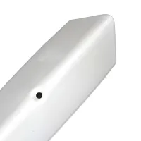 Bílá ocelová ochrana rohů zdí, stěn s otvory pro šrouby CP10 - délka 150 cm, šířka 4 x 4 cm, tloušťka 0,1 cm