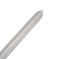 Bílá ocelová ochrana rohů zdí, stěn s otvory pro šrouby CP10 - délka 150 cm, šířka 4 x 4 cm, tloušťka 0,1 cm