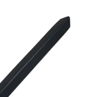 Černá ocelová ochrana rohů zdí, stěn bez otvorů pro šrouby, k nalepení CP10 - délka 150 cm, šířka 4 x 4 cm, tloušťka 0,1 cm