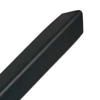 Černá ocelová ochrana rohů zdí, stěn bez otvorů pro šrouby, k nalepení CP10 - délka 150 cm, šířka 4 x 4 cm, tloušťka 0,1 cm