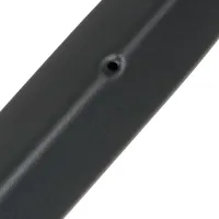 Černá ocelová ochrana rohů zdí, stěn s otvory pro šrouby CP10 - délka 150 cm, šířka 4 x 4 cm, tloušťka 0,1 cm