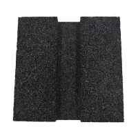 Gumová podložka s ALU fólií pod konstrukci FVE na PVC střechu FLOMA UniPad ALU - délka 26 cm, šířka 26 cm, výška 7 cm