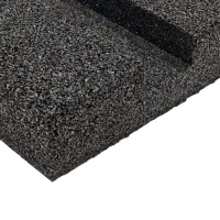 Gumová podložka s ALU fólií pod konstrukci FVE na PVC střechu FLOMA UniPad ALU - délka 26 cm, šířka 26 cm, výška 7 cm