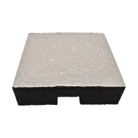 Gumová podložka s ALU fólií pod konstrukci FVE na PVC střechu FLOMA UniPad ALU - délka 26 cm, šířka 26 cm, výška 7 cm