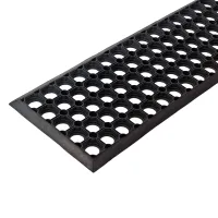 Gumová schodová rohož FLOMA HoneyStep - délka 25 cm, šířka 75 cm, výška 1,6 cm