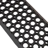 Gumová schodová rohož FLOMA HoneyStep - délka 25 cm, šířka 75 cm, výška 1,6 cm