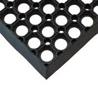 Gumová schodová rohož FLOMA HoneyStep - délka 25 cm, šířka 75 cm, výška 1,6 cm