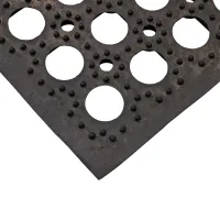 Gumová schodová rohož FLOMA HoneyStep - délka 25 cm, šířka 75 cm, výška 1,6 cm