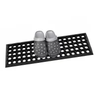 Gumová schodová rohož FLOMA HoneyStep - délka 25 cm, šířka 75 cm, výška 1,6 cm