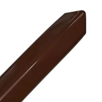 Hnědá ocelová ochrana rohů zdí, stěn bez otvorů pro šrouby, k nalepení CP10 - délka 150 cm, šířka 4 x 4 cm, tloušťka 0,1 cm