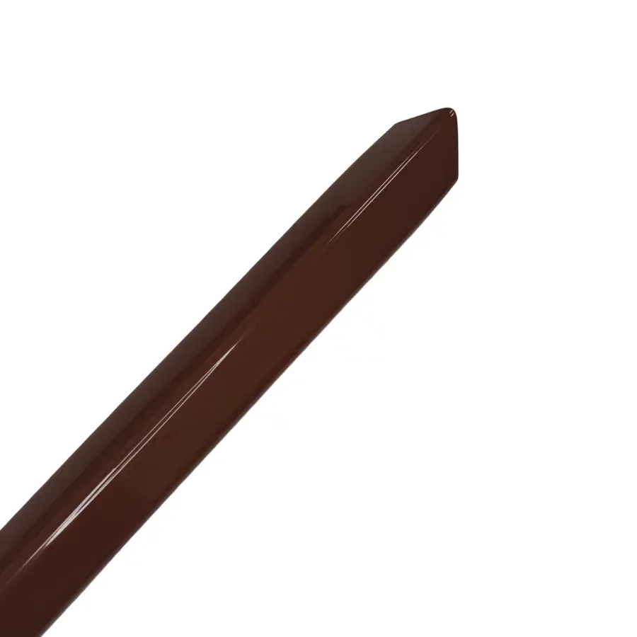 Hnědá ocelová ochrana rohů zdí, stěn bez otvorů pro šrouby, k nalepení CP10 - délka 150 cm, šířka 4 x 4 cm, tloušťka 0,1 cm