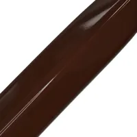 Hnědá ocelová ochrana rohů zdí, stěn bez otvorů pro šrouby, k nalepení CP10 - délka 150 cm, šířka 4 x 4 cm, tloušťka 0,1 cm