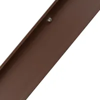 Hnědá ocelová ochrana rohů zdí, stěn s otvory pro šrouby CP10 - délka 150 cm, šířka 4 x 4 cm, tloušťka 0,1 cm