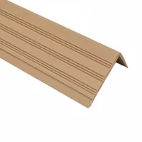 Hnědá plastová (PVC) protiskluzová schodová hrana F533 - délka 150 cm, šířka 8,2 cm, výška 4,5 cm