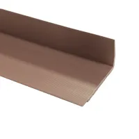 Hnědá plastová (PVC) protiskluzová schodová hrana F560 - délka 150 cm, šířka 8,2 cm, výška 4,5 cm