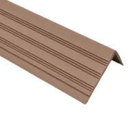 Hnědá plastová (PVC) protiskluzová schodová hrana F560 - délka 150 cm, šířka 8,2 cm, výška 4,5 cm