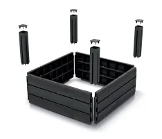 Hnědý plastový stohovatelný vyvýšený záhon BP62 - délka 61,8 cm, šířka 61,8 cm, výška 23 cm Hnědý plastový stohovatelný vyvýšený záhon BP62 - délka 61,8 cm, šířka 61,8 cm, výška 23 cm