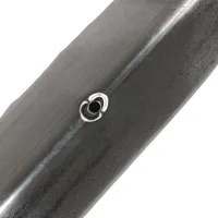 Stříbrná nerezová ochrana rohů zdí, stěn s otvory pro šrouby CP10 - délka 150 cm, šířka 4 x 4 cm, tloušťka 0,1 cm