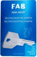 FAB 3*** PROFI 40/40,BDNS, 3 klíčů, oboustranná saténový nikl