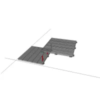 Hnědá gumová terasová dlažba FLOMA Cosmopolitan - délka 45,8 cm, šířka 45,8 cm, výška 2,5 cm