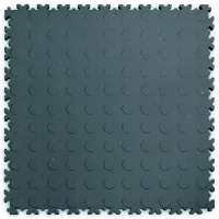Modrá plastová (PVC) zátěžová dlažba Fortelock Industry ECO (penízky) - délka 51 cm, šířka 51 cm, výška 0,7 cm
