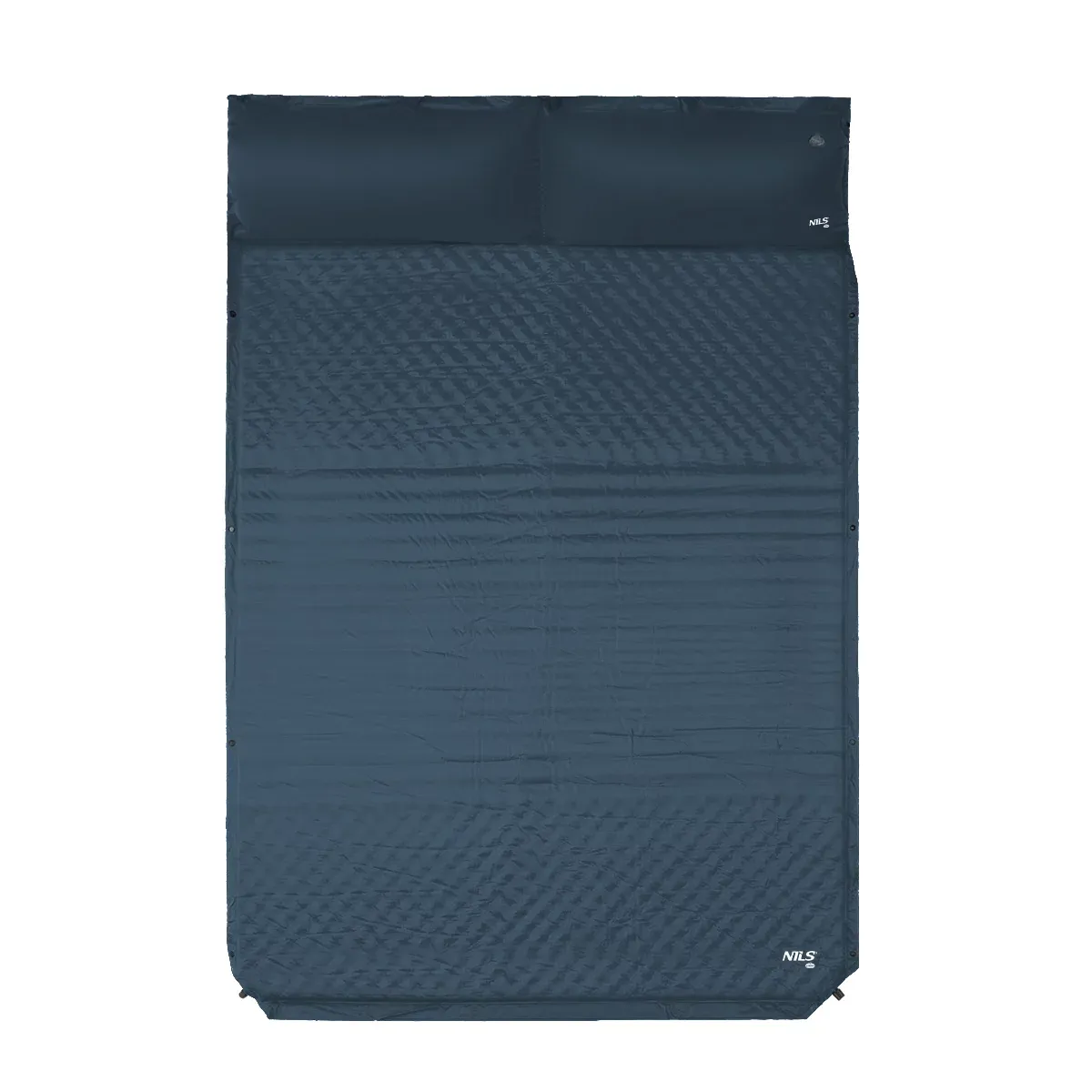 Šedá samonafukovací karimatka pro dvě osoby NILS CAMP - délka 186 cm, šířka 130 cm, tloušťka 3 cm