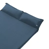 Šedá samonafukovací karimatka pro dvě osoby NILS CAMP - délka 186 cm, šířka 130 cm, tloušťka 3 cm